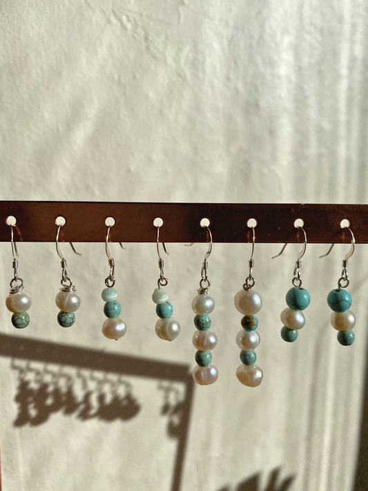 Magnesite & Pearl Earrings