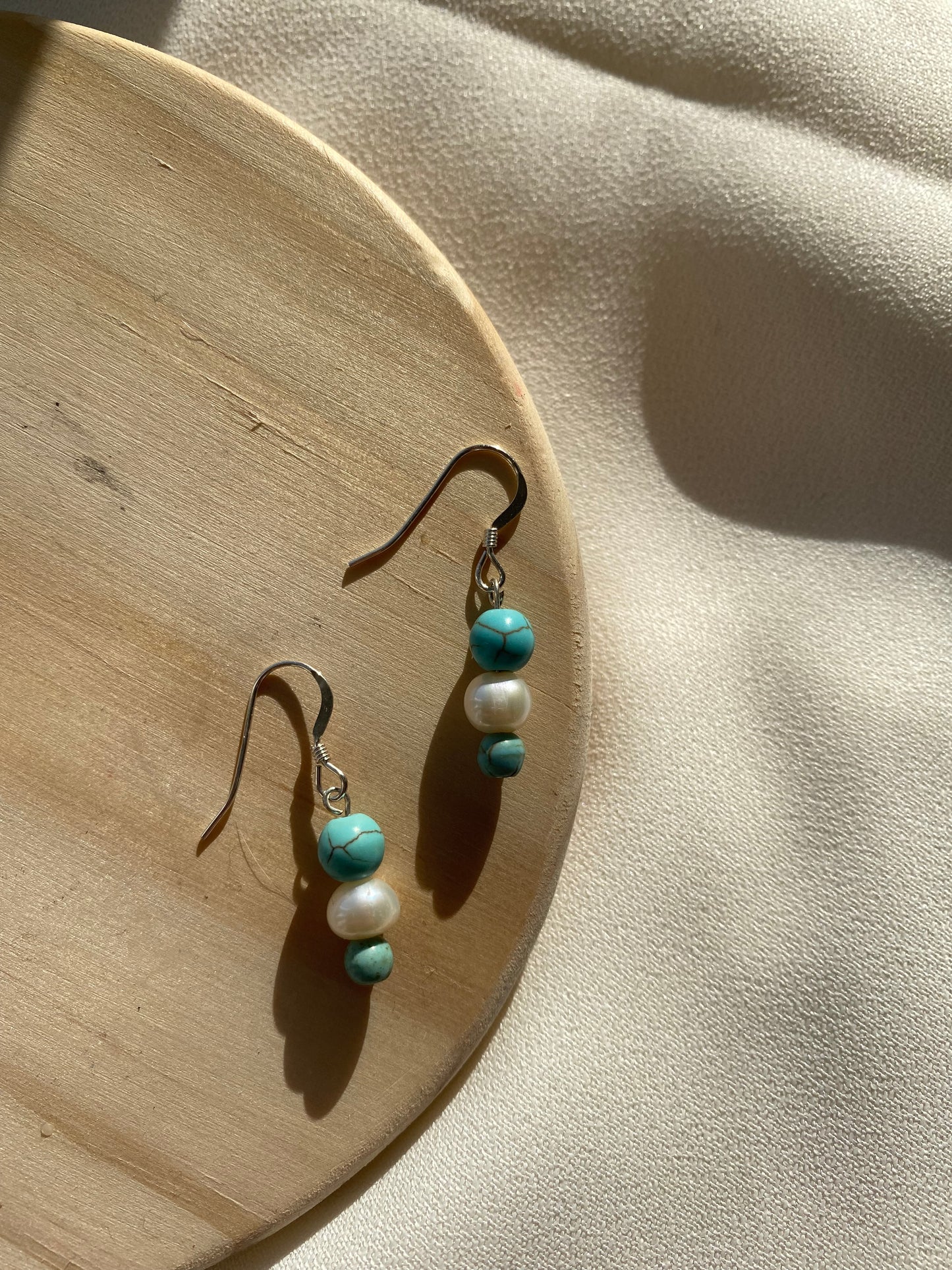 Magnesite & Pearl Earrings